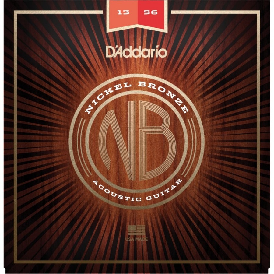 D'Addario NB1356 Nickel Bronze Medium Acoustic Strings (.013-.056)